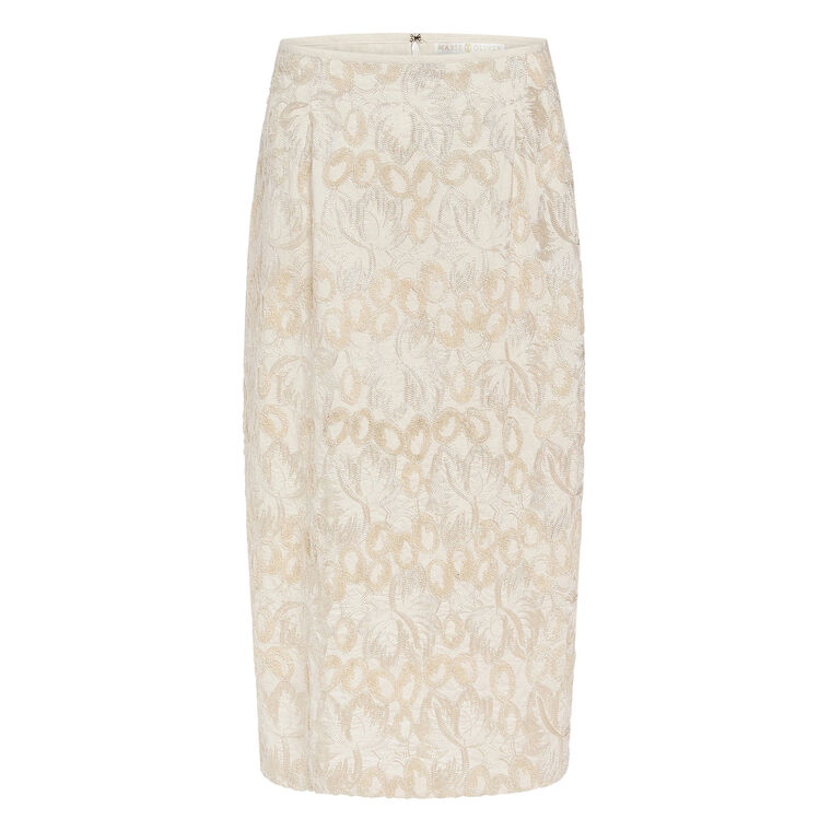 Benedette Lace Sheath Midi Skirt image number null