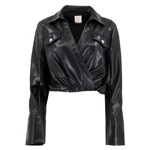 Veronique Faux Leather Top