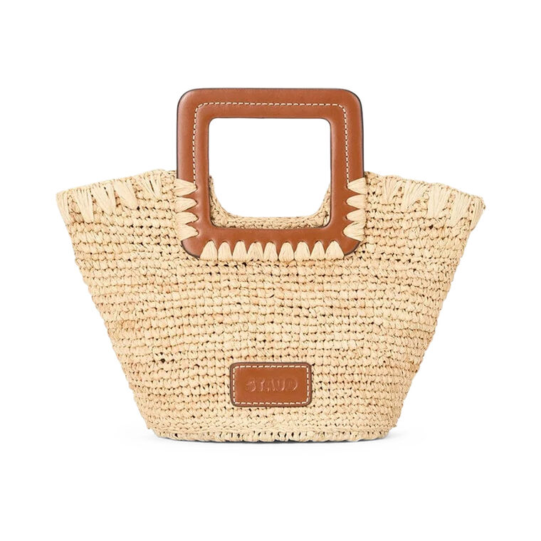 Shirley Raffia Mini Bucket Bag image number null