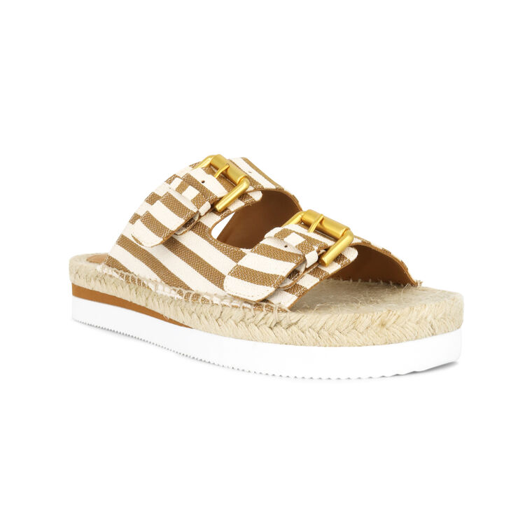 Glyn Stripe Dual-Buckle Espadrille Sandal image number null
