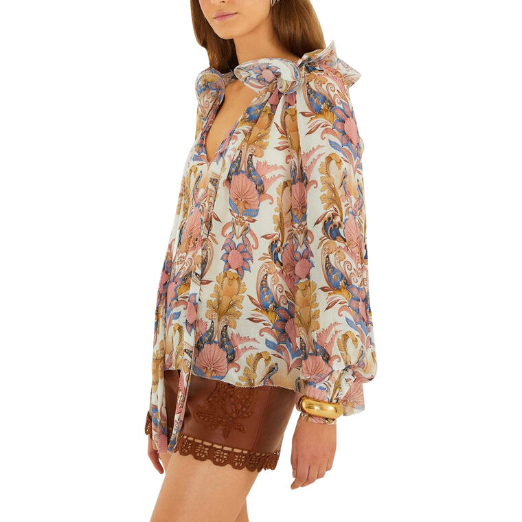 Sea Garden Long Sleeve Blouse image number null