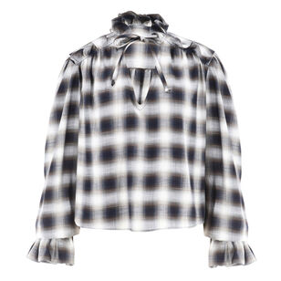 Fiona Plaid Tie Neck Shirt