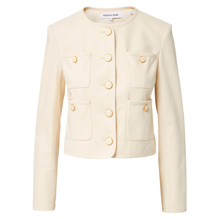 Cirtane Patch Pocket Collarless Jacket image number null