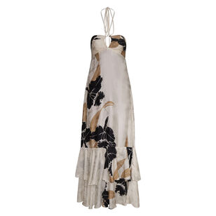 Sevillana Sleeveless Silk Jacquard Maxi Dress
