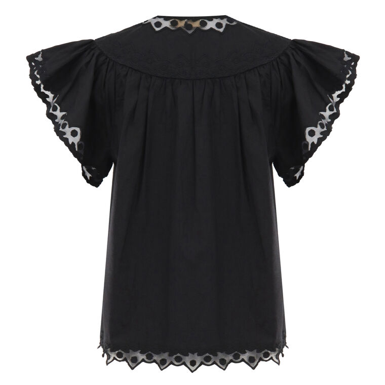 Effie Flutter Sleeve Top image number null