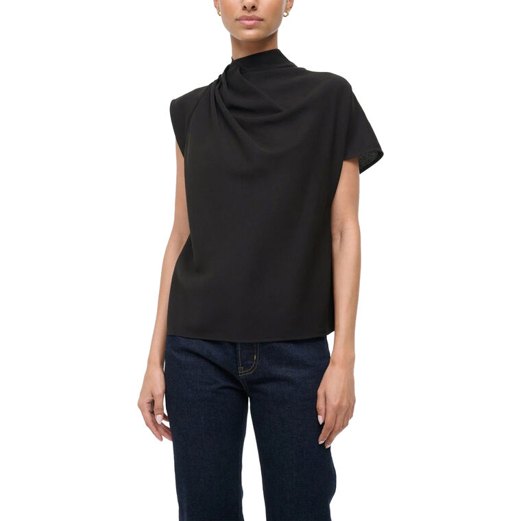 Davina Draped Short Sleeve Top image number null