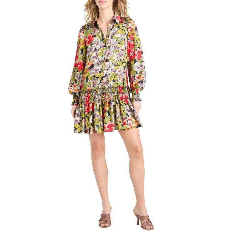 Canyon Bloom Damia Long Sleeve Mini Dress image number null
