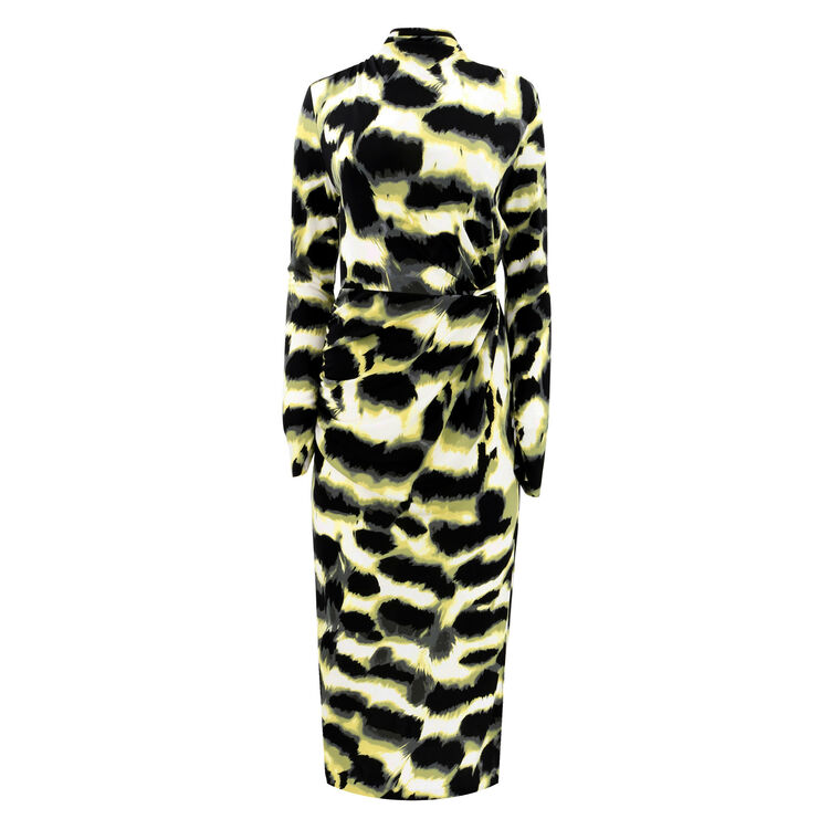 Sonja Mock Neck Long Sleeve Midi Dress image number null