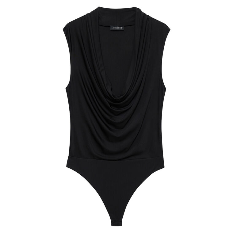 Jeanette Sleeveless Cowl-Neck Bodysuit image number null