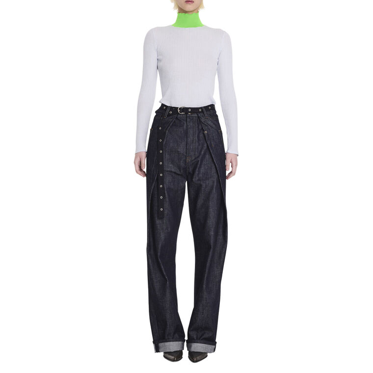 Frederique Ribbed Fine Weight Turtleneck Sweater image number null