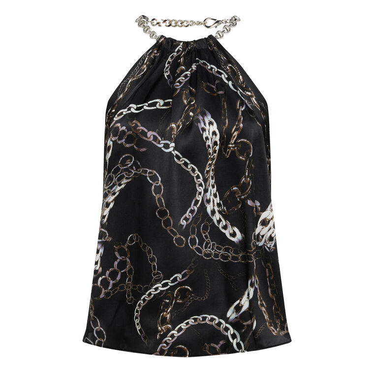 Tillie Chain Neck Scarf Top image number null