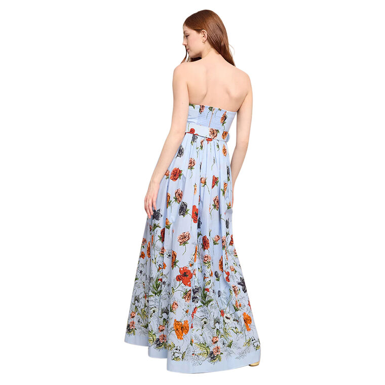Greenfield Strapless Belted Maxi Dress image number null