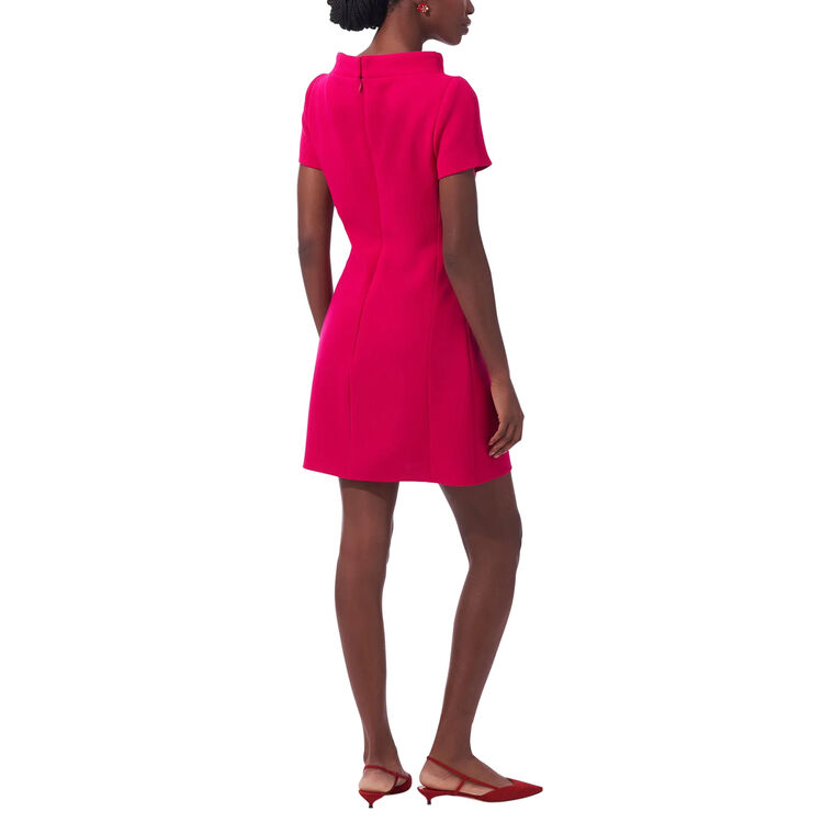 Tie Boat Neck Mini Dress image number null