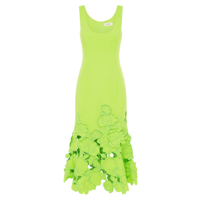 Emily Applique Sleeveless Midi Dress image number null