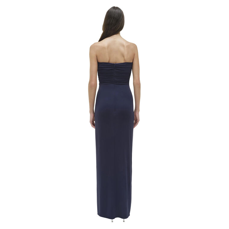 Emma Strapless Bustier Gathered Jersey Gown image number null