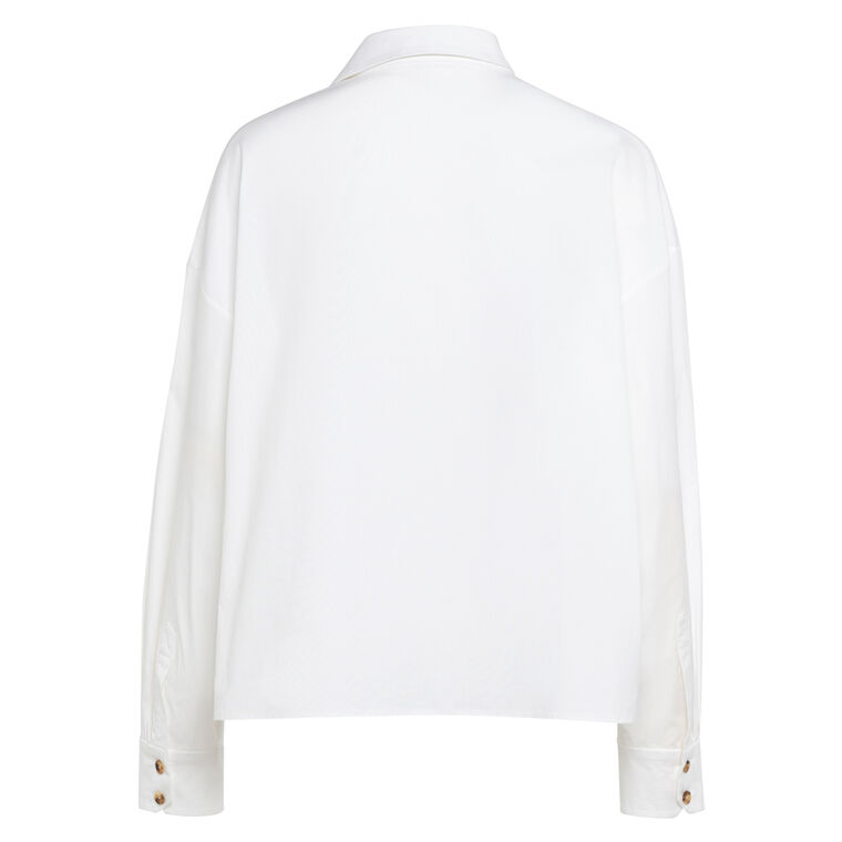 Long Sleeve Voluminous Bib Front Shirt image number null