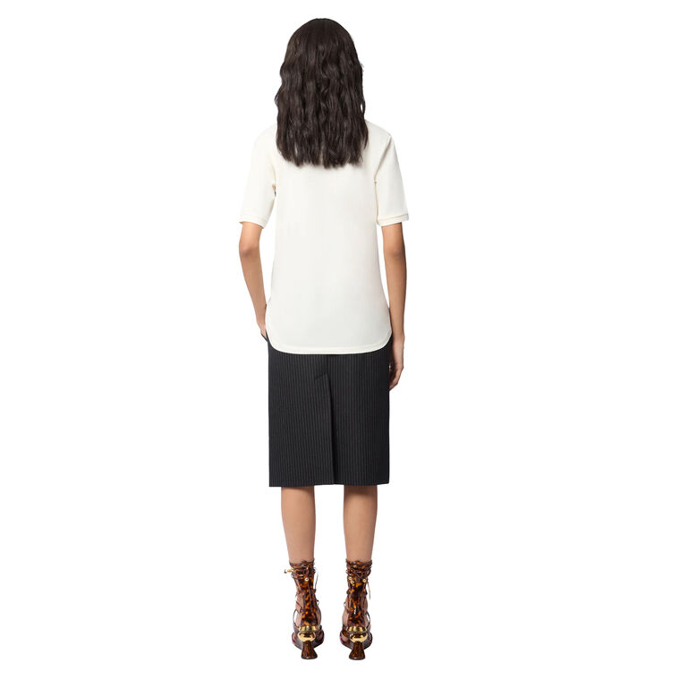 Short Sleeve T-Shirt With Contrast Bow Details image number null