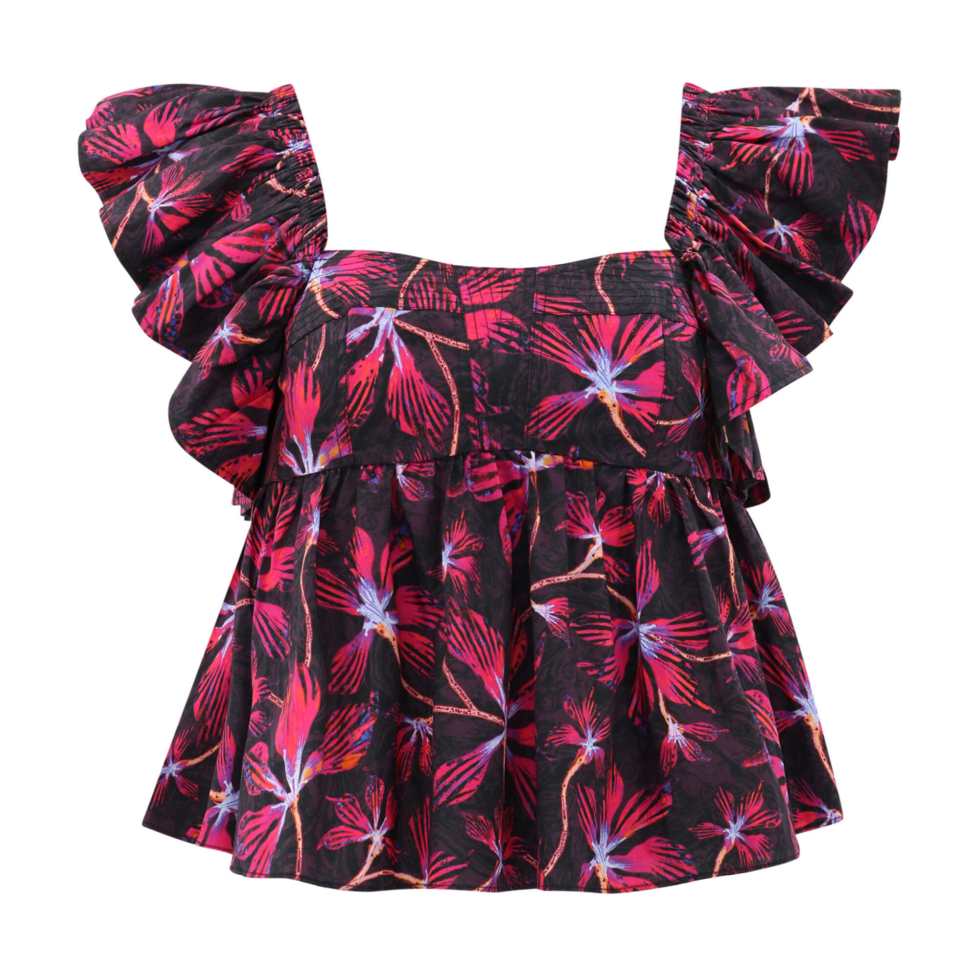 【Ulla Johnson】 Romiフローラルコットンポプリントップ Ulla Johnson Romi floral cotton poplin Top Size 10 | eBay