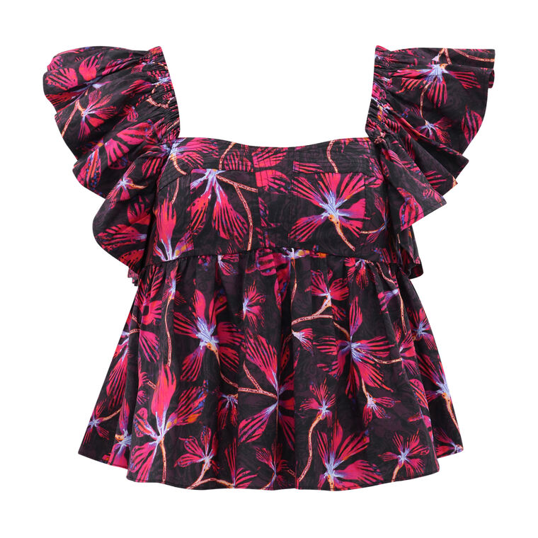 Romi Floral Poplin Top image number null