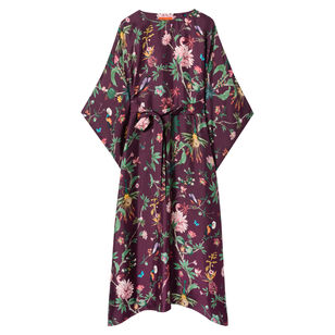 Square Maxi-Length Silk Kaftan