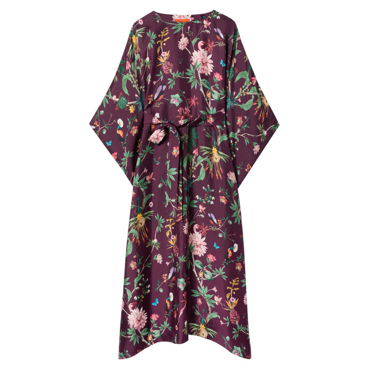 Square Maxi-Length Silk Kaftan image number null