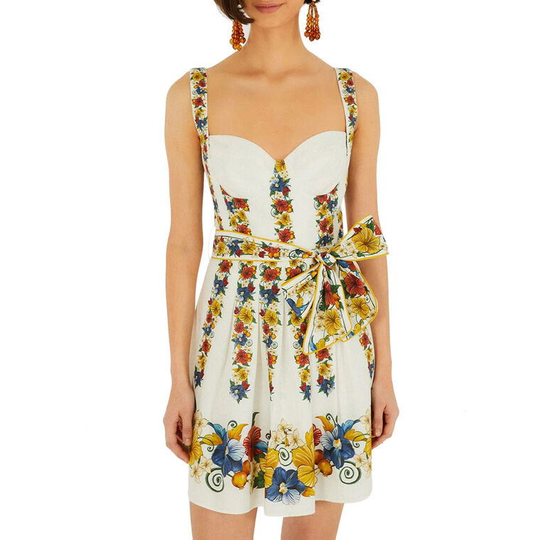 Sleeveless Belted Mini Dress image number null