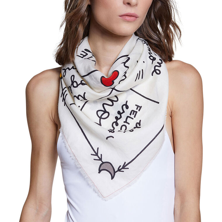 Pensiero Square Scarf image number null
