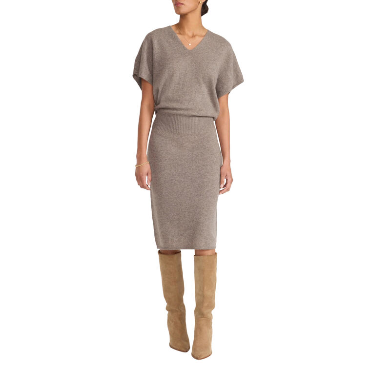The Ophi Vee Cashmere Dress image number null