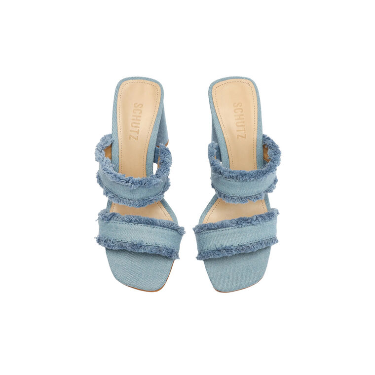 Amely Denim Fray Sandal image number null