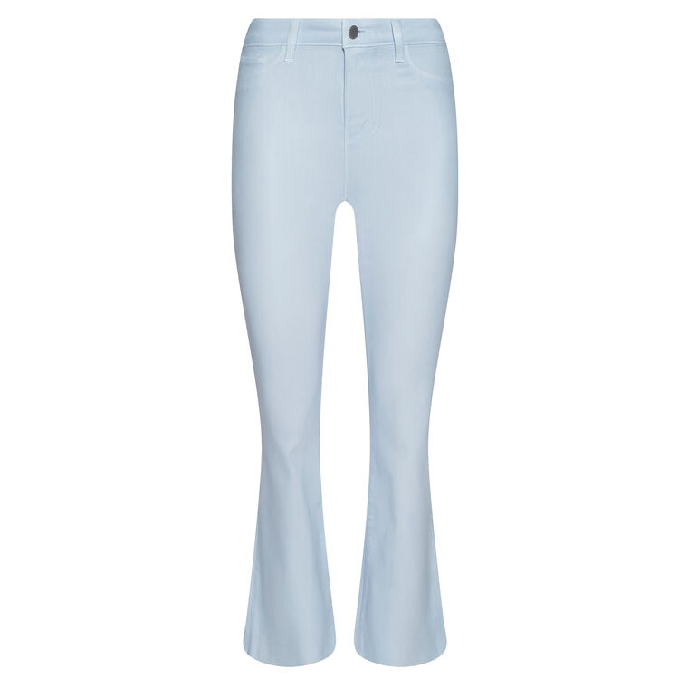 Kendra High-Rise Coated Cropped Flare Jean image number null