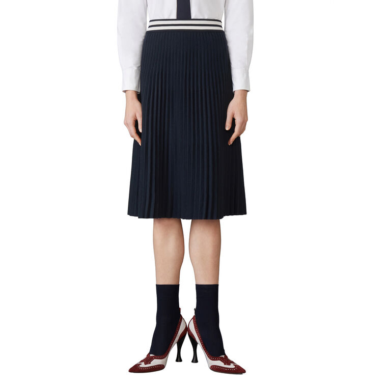 Plisse Below-The-Knee Skirt image number null