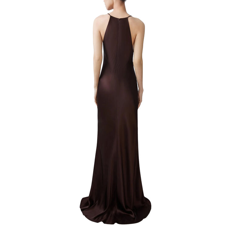 Satin Halter Gown image number null
