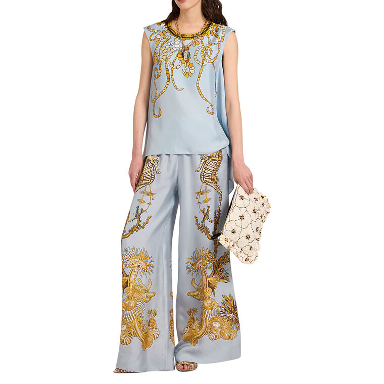 Silk Palazzo Pants image number null