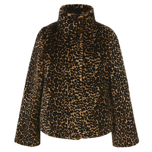 Jackie Leopard Jacket With Side Snaps