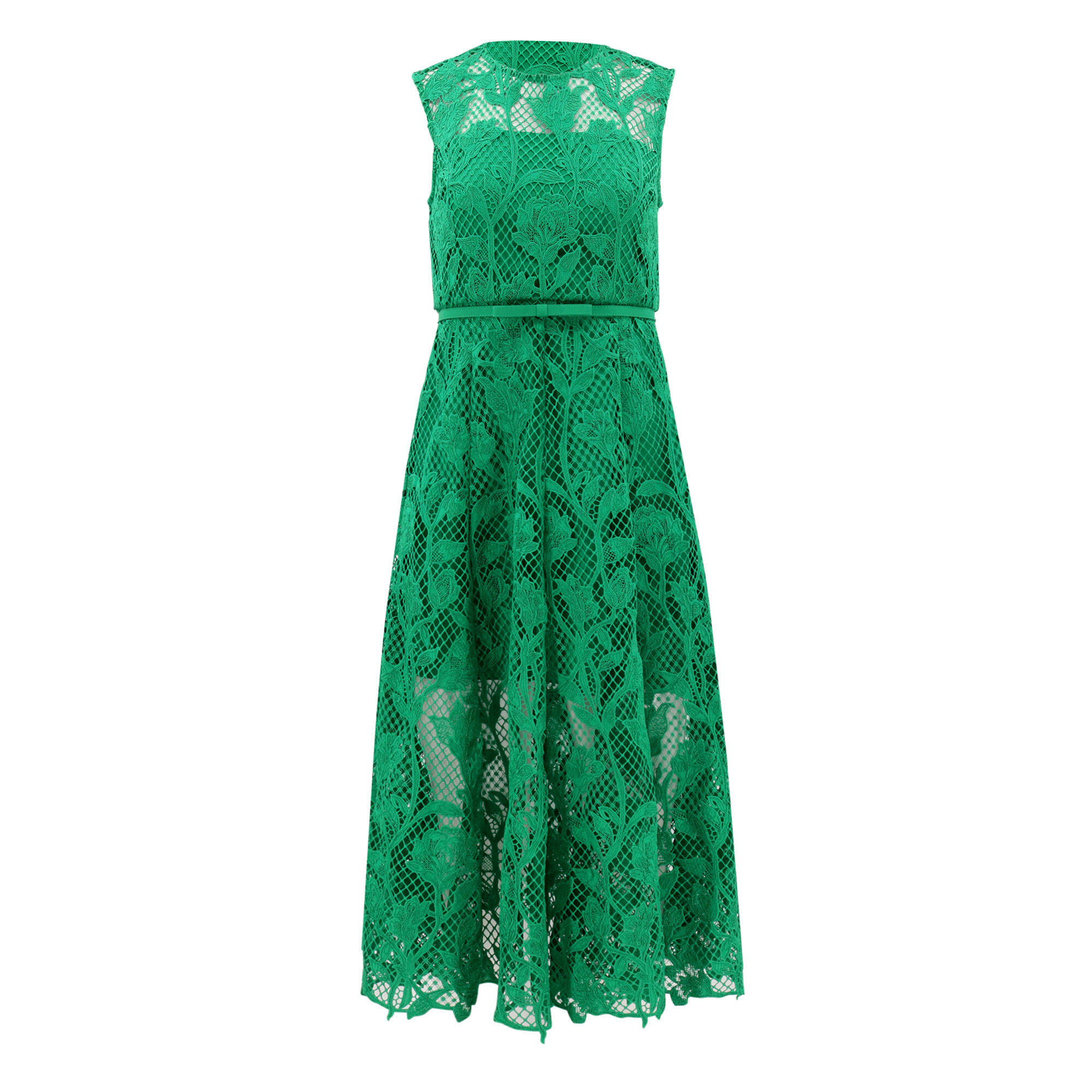 パーティードレス SELF PORTRAIT sleeveless midi lace dress PF24 011MA G Lace Sleeveless Midi Dress