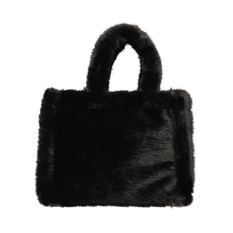 Oversized Faux Fur Tote image number null