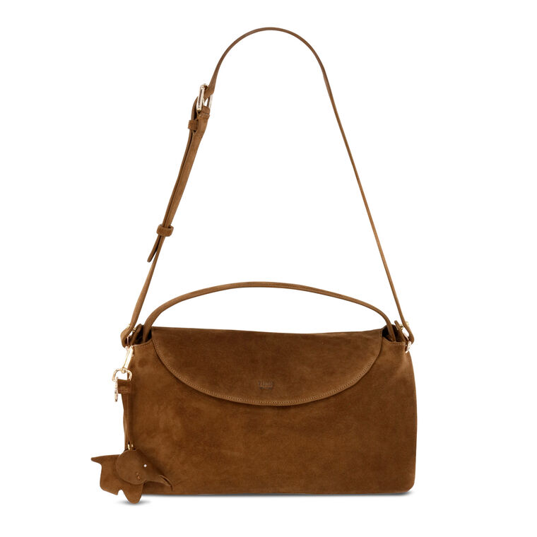 Ani Suede Satchel With Charm image number null