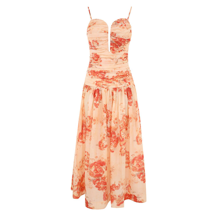 Cascadian Strapless Midi Dress image number null