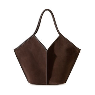 Calella Leather-Trimmed Suede Tote Bag