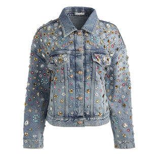 Jesse Embellished Oversized Denim Jacket