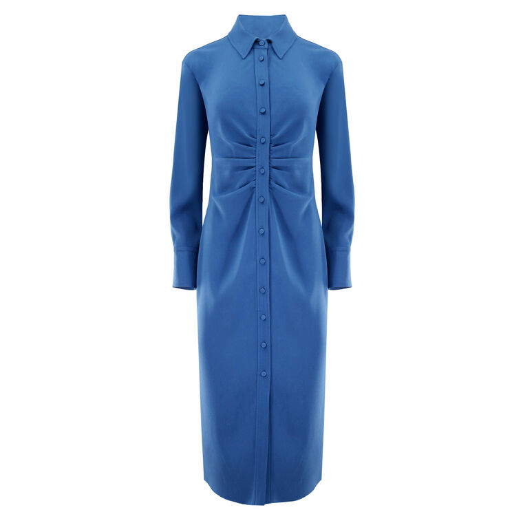 Loxley Long Sleeve Cinched Midi Dress image number null