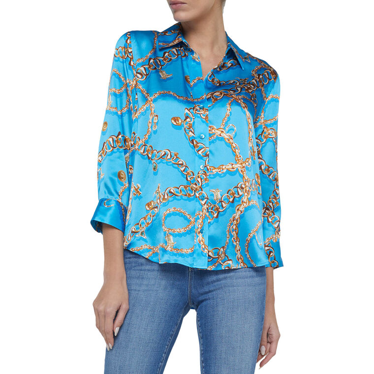 Dani 3/4 Sleeve Silk Blouse image number null