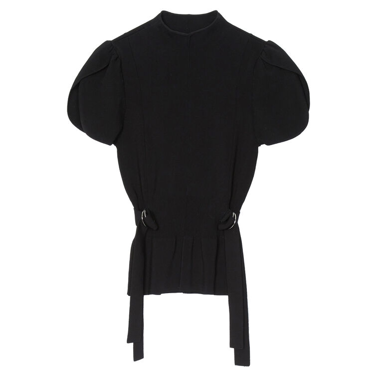 Compact Short Sleeve Rib Tulip Top image number null