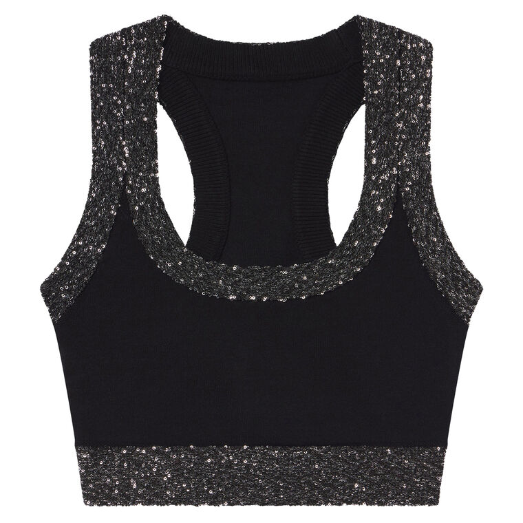 Elle Sequined Embellished Bra Top image number null
