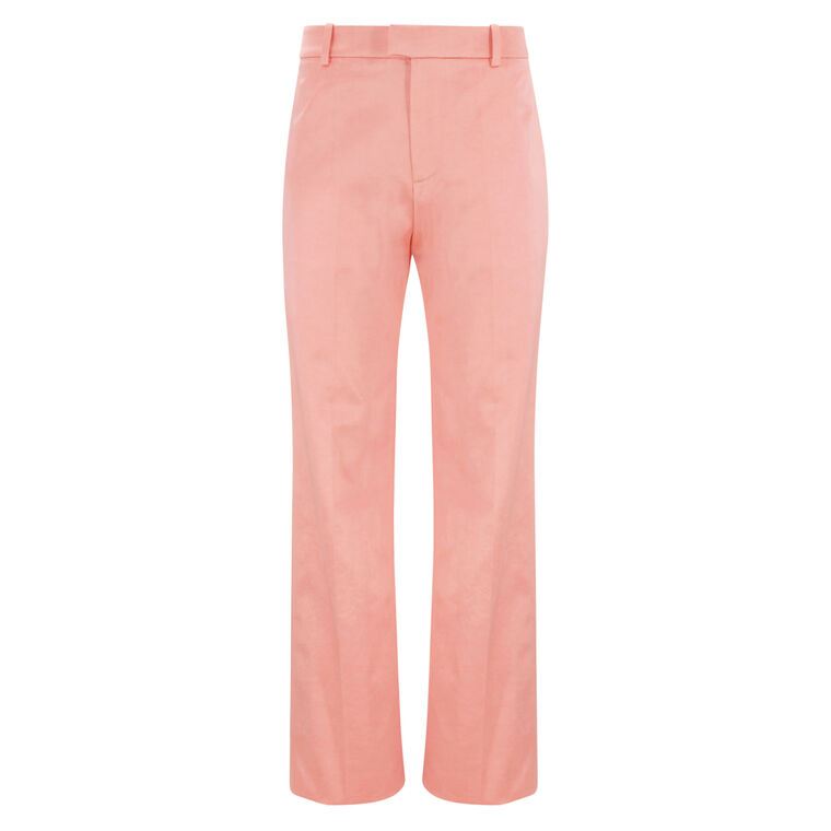 Low Rise Satin Viscose Straight-Leg Trouser image number null