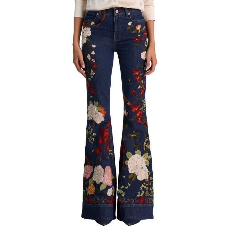Beautiful High Rise Embellished Jean image number null