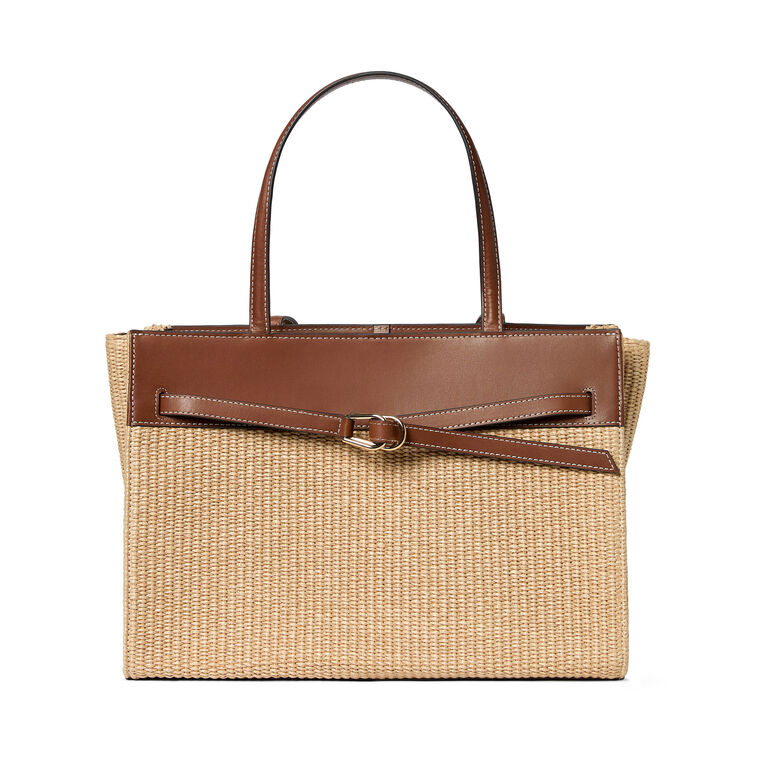 Aidan Natural Straw Work Tote image number null