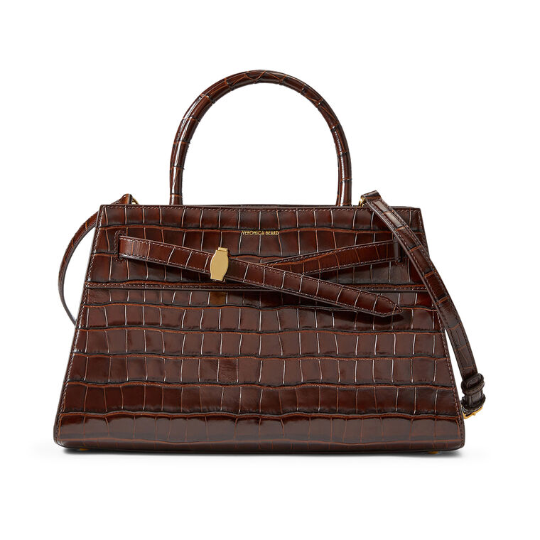 Croc-Embossed Top Handle Dash Bag image number null