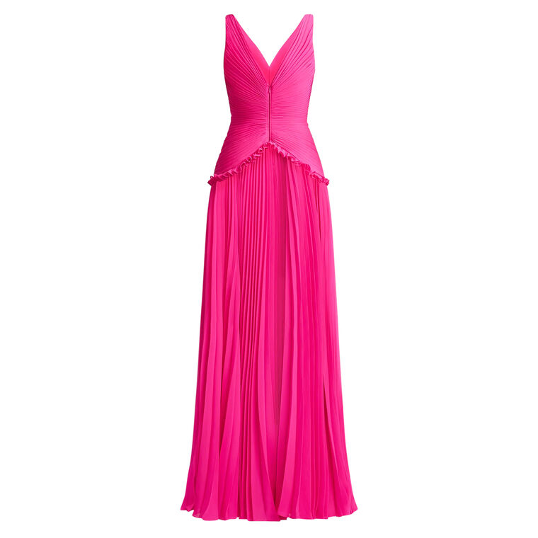 V-Neck Chiffon Gown image number null