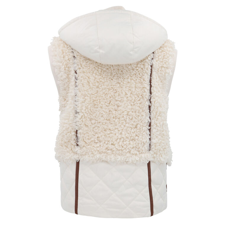 Sarai Shearling Combo Vest image number null